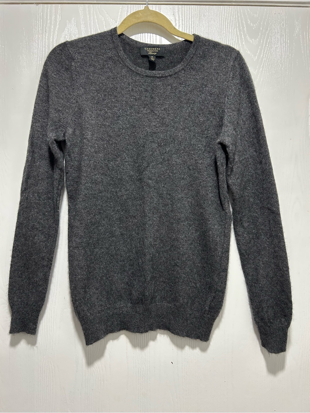 Charter Club Luxury 100% Cashmere Grey Crew Neck Sweater Size Medium